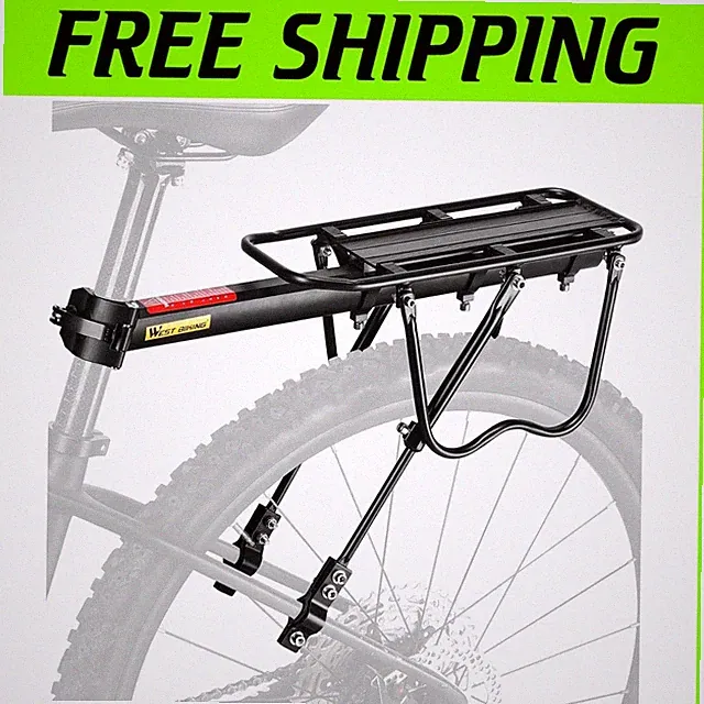 110lb Capacity Bike Cargo Rack with Reflectors