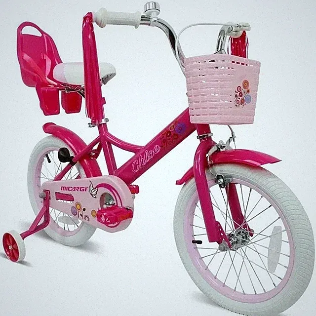 16" Princess Girls Kids Bike Training Wheels Doll Carrier Bell Ages 4-7 Years
