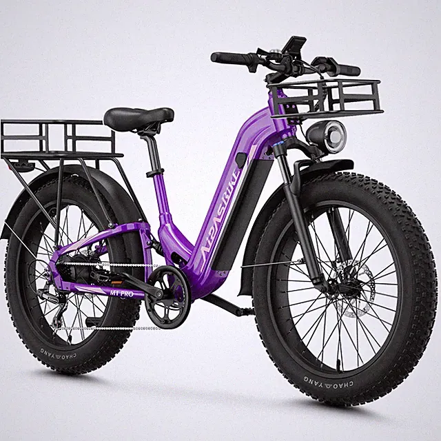 1800W Peak 26" Electric Bike Mountain Bicycle Fat Tire E-bike for Adults 36Mph