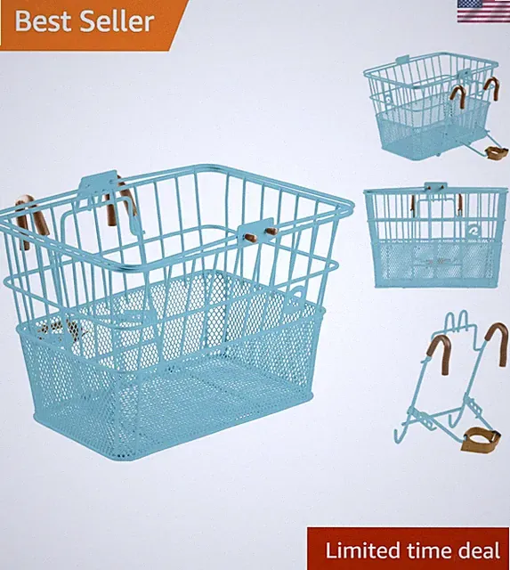 Apollo Detachable Front Bike Basket in Cool Mint - Lightweight & Stylish