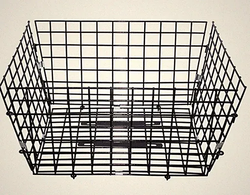 Bike Steel Rear Wire Trike Basket Black.
