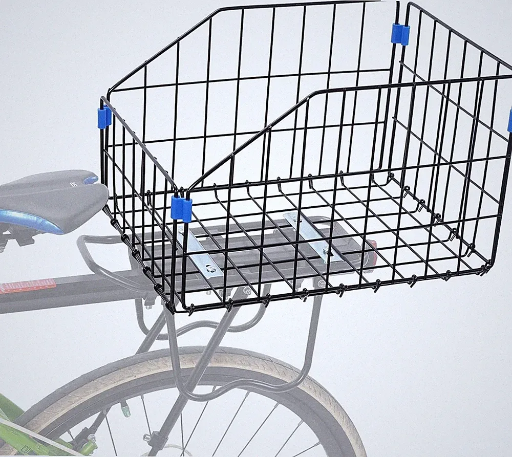 Folding Detchable Rear Bike Basket Bicycle Cargo Rack Storage Basket Waterproof