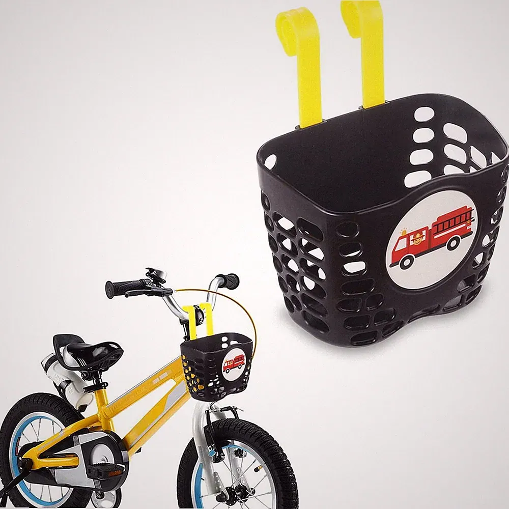 Kids Bike Basket Bicycle Front Handlebar Carrier for Boys Toddler Fire Truck
