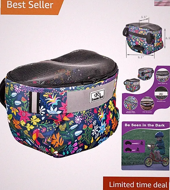 Kids Bike Basket,Durable Front Frame Bicycle & Scooter Basket Bag,Waterproof...