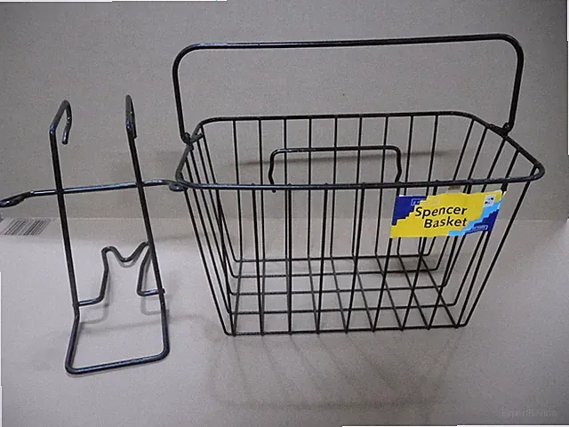 Raleigh SPENCER England Bicycle Front Basket Mesh Lift Off Carrier BLACK NOS