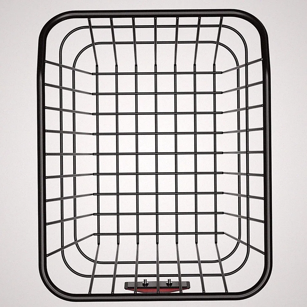Rear Bike Basket Metal Wire Bicycle Basket Reflective Tail Light Cover