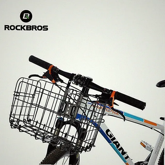ROCKBROS Bike Basket Wire Mesh FoldUp Folding Rear Detchable Front Rear Bag Rack
