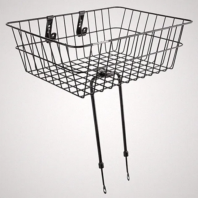 Sunlite Large Steel Bicycle Front Basket 18x13x6 Inches with Handlebar & Fork