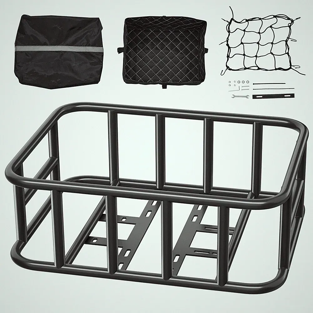 Uimoso Rear Bike Basket Medium Bicycle Basket Cargo Net Rainproof Cover Liner